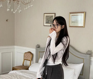 And Classic Herringbone Stripe Pleated Button Mini Skirt