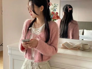 Poyong Lovely Soft Ribbon Knit Cardigan