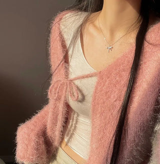 Poyong Lovely Soft Ribbon Knit Cardigan
