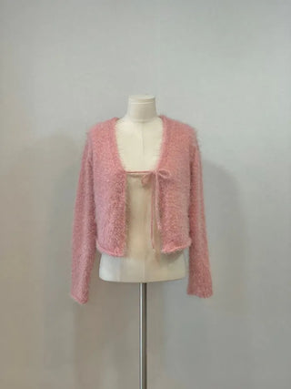 Poyong Lovely Soft Ribbon Knit Cardigan