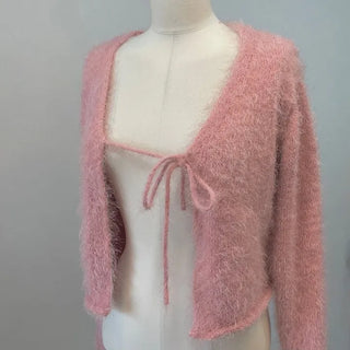 Poyong Lovely Soft Ribbon Knit Cardigan