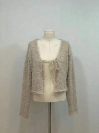 Poyong Lovely Soft Ribbon Knit Cardigan