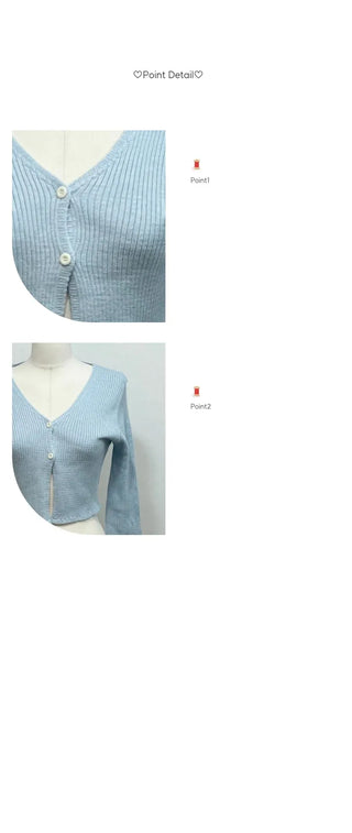Wayne's slim ribbed V-neck cropped knit cardigan