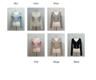 Wayne's slim ribbed V-neck cropped knit cardigan
