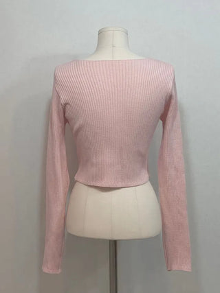 Wayne's slim ribbed V-neck cropped knit cardigan