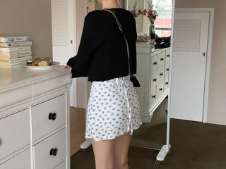 Page Ribbon Lace Flower Bustier Mini Dress