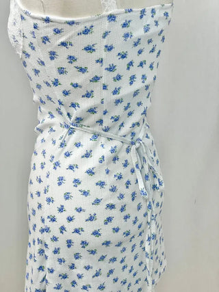 Page Ribbon Lace Flower Bustier Mini Dress