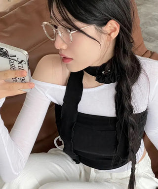 set main corsage brooch muffler crop nasi set