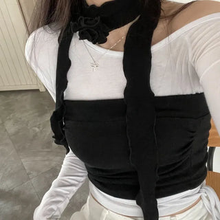 set main corsage brooch muffler crop nasi set