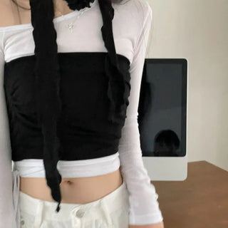 set main corsage brooch muffler crop nasi set