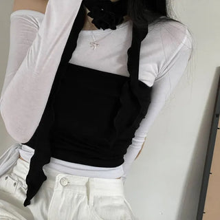 set main corsage brooch muffler crop nasi set
