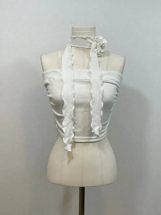 set main corsage brooch muffler crop nasi set