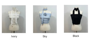 set main corsage brooch muffler crop nasi set