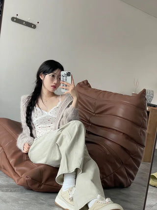 Peanut Buttery Twisted Two-Zip Crop Knit Hooded Zip-Up Cardigan