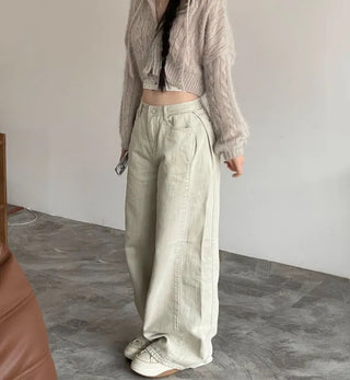 Peanut Buttery Twisted Two-Zip Crop Knit Hooded Zip-Up Cardigan