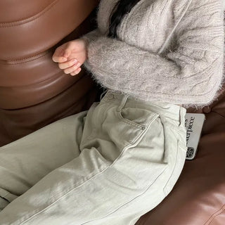 Peanut Buttery Twisted Two-Zip Crop Knit Hooded Zip-Up Cardigan