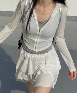 Pne lace adjustable tight layered sleeveless nasi