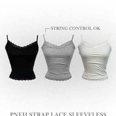 Pne lace adjustable tight layered sleeveless nasi