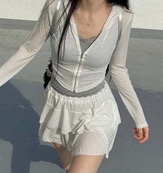 Pne lace adjustable tight layered sleeveless nasi