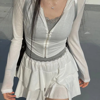 Pne lace adjustable tight layered sleeveless nasi