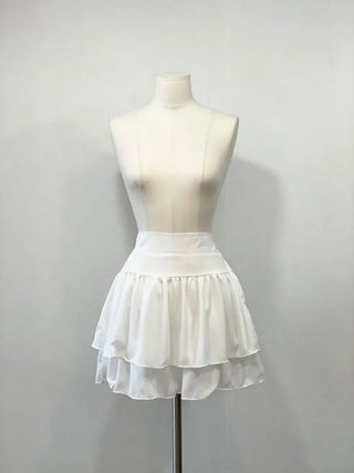 Shina Mood Chiffon Frill Cancan Back Banding Skirt Pants