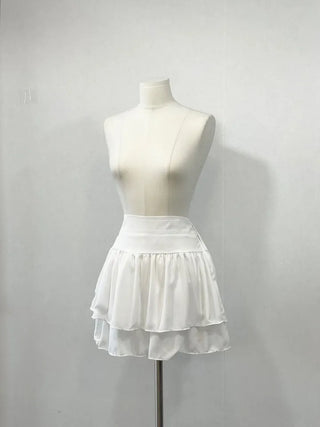 Shina Mood Chiffon Frill Cancan Back Banding Skirt Pants
