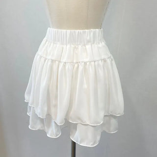 Shina Mood Chiffon Frill Cancan Back Banding Skirt Pants
