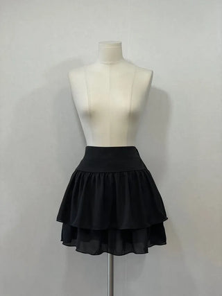 Shina Mood Chiffon Frill Cancan Back Banding Skirt Pants