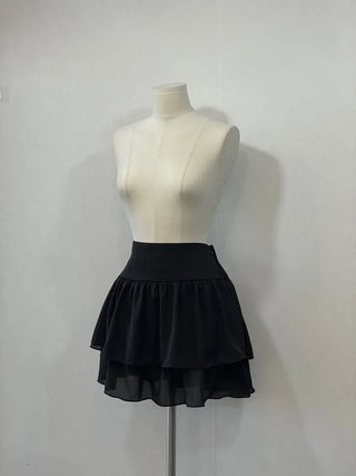Shina Mood Chiffon Frill Cancan Back Banding Skirt Pants