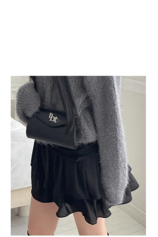 Shina Mood Chiffon Frill Cancan Back Banding Skirt Pants
