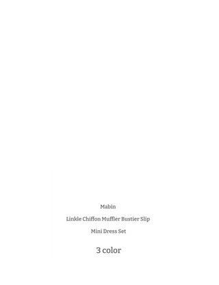 Maybin wrinkle chiffon muffler bustier adjustable strap mini one-piece set