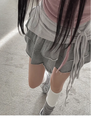 Tamago Frill Vintage Banding Cancan Mini Skirt