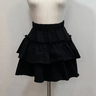 Tamago Frill Vintage Banding Cancan Mini Skirt