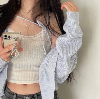 Soboro Lace Golji Layered Sleeveless Nashi