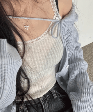 Soboro Lace Golji Layered Sleeveless Nashi