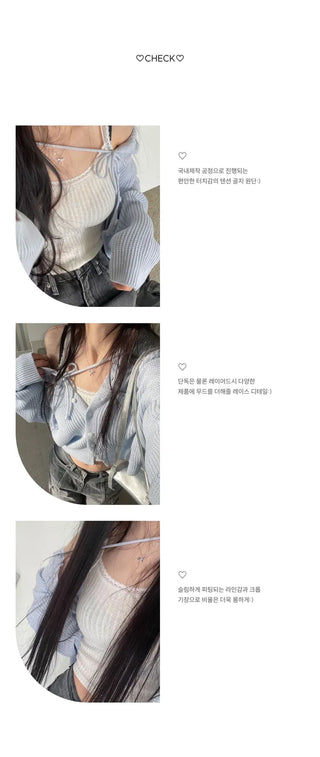 Soboro Lace Golji Layered Sleeveless Nashi