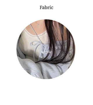 Shigo Yerifit Ribbon Hooded Loose Knit Button Cardigan