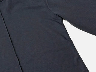 Shitori ribbon muffler cut slim fit fleece polo long sleeve t-shirt