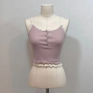 Earrings wave layered button lace sleeveless nasi