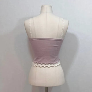 Earrings wave layered button lace sleeveless nasi