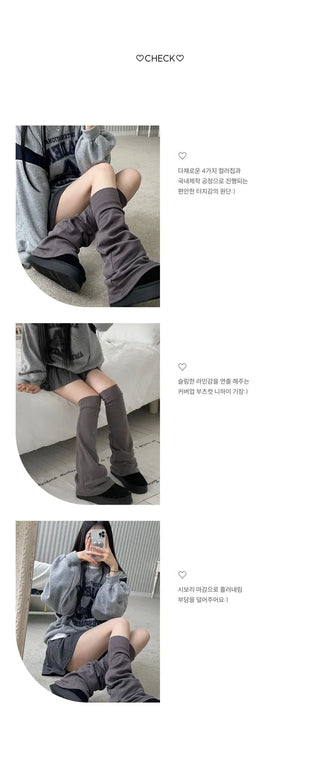 Ruin knee-high bootcut shibori long leg warmers