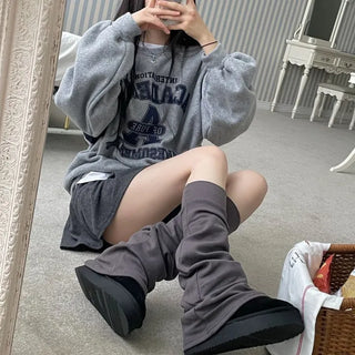 Ruin knee-high bootcut shibori long leg warmers