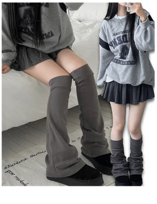 Ruin knee-high bootcut shibori long leg warmers