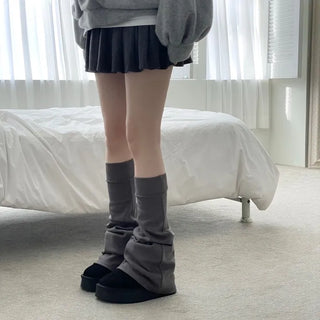 Ruin knee-high bootcut shibori long leg warmers