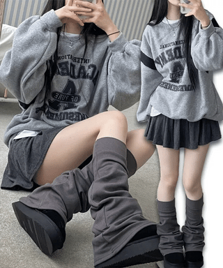 Ruin knee-high bootcut shibori long leg warmers