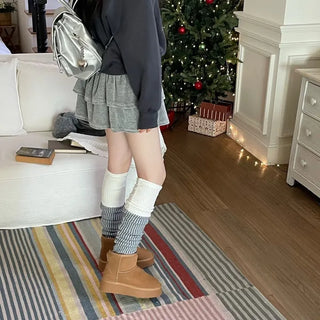 Shiru Wool Poggle Thick Cozy Knit Long Muffler Scarf