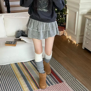 Shiru Wool Poggle Thick Cozy Knit Long Muffler Scarf