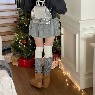 Bosom Soft Velvet Low Tiered Mini Cancan Skirt