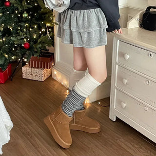 Bosom Soft Velvet Low Tiered Mini Cancan Skirt