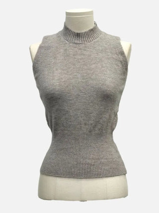 Warm Veil, Slim Fit Halter Neck Nashi, Loose Fit Bolero Knit Cardigan Set